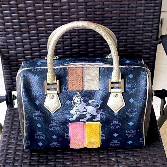 MCM Handbags - MCM Black and Multicolor Women's Bag